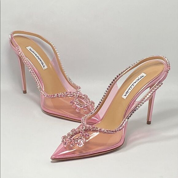 Aquazzura Seduction 105mm crystal-embellished pumps size 38 - Picture 12 of 16